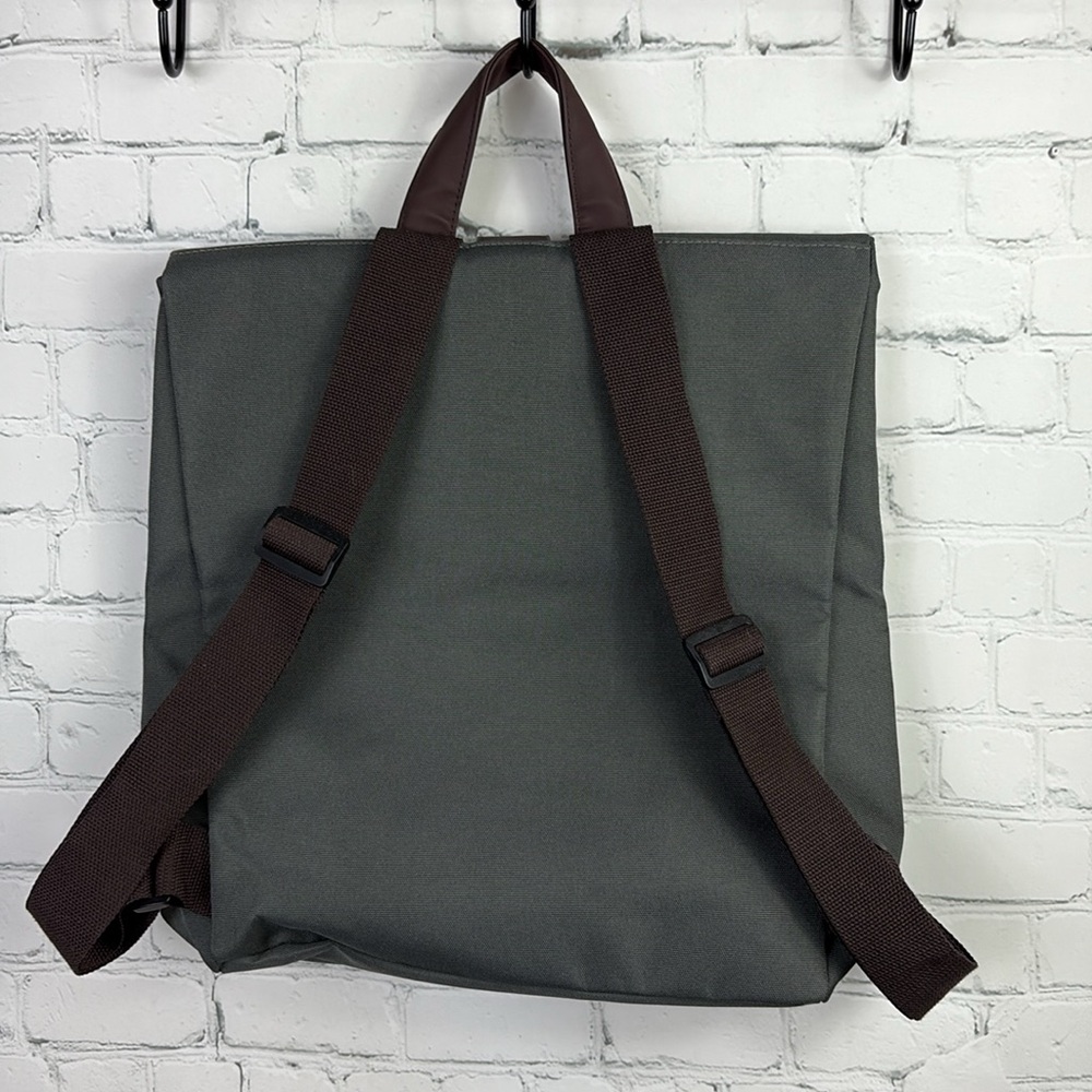 ISSEY MIYAKE PARFUMS Satchel Style Foldover Grey Backpack - Picture 2 of 8